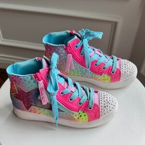 Sketchers Twinkle Toes Colorful Kids High-Top Sneakers Size US 1.5